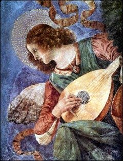 Angel with lute