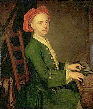 G. F. Handel at the keyboard